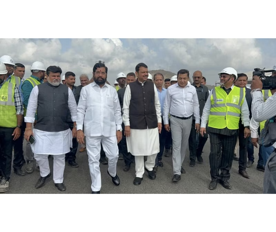 Third mumbai land airport CM eknath Shinde & Fadnavis